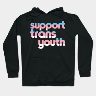 Support Trans Youth ))(( Transgender Flag Design Hoodie